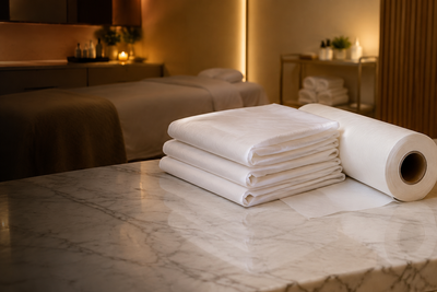 Draps et rouleau de papier