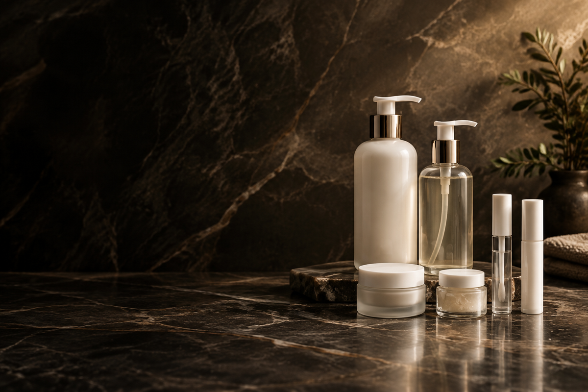 Empty Nail Salon Bottles Container