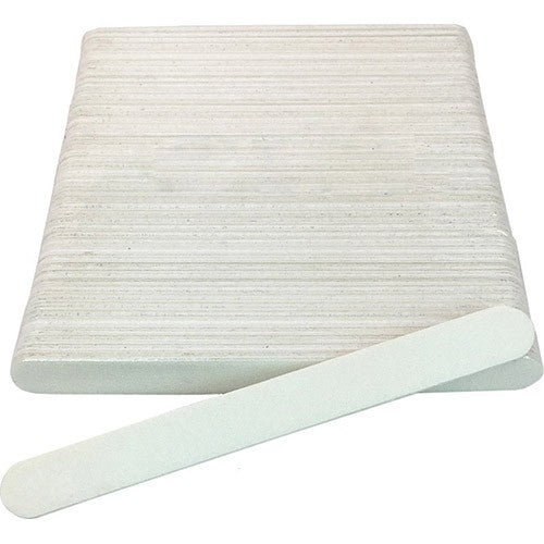 Ikonna Manicure 5" White Mini Nail File 100/180 50 pcs 94643