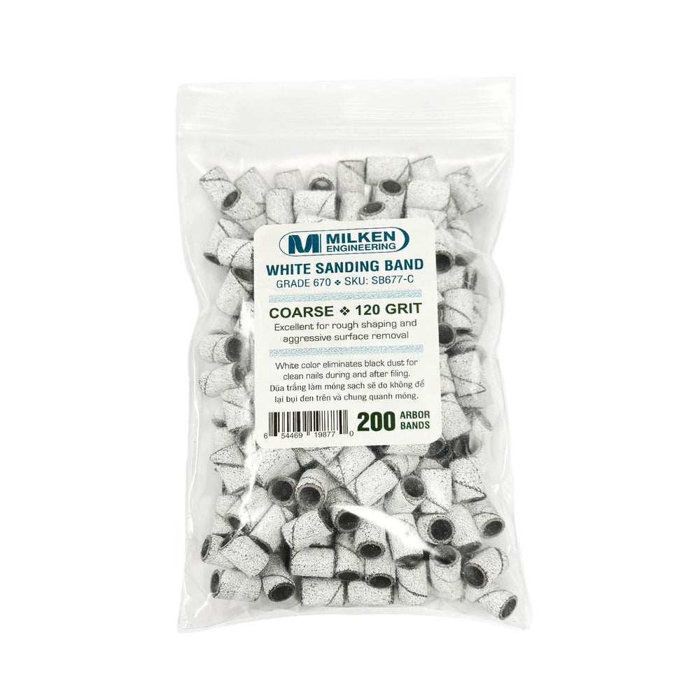 Milken Bandes de Ponçage Blanches Grossières Grain 120 200 unités SB677C