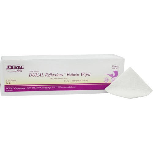 Lingettes esthétiques Dukal Reflections 3"x3" 4 épaisseurs 200 unités. #900305