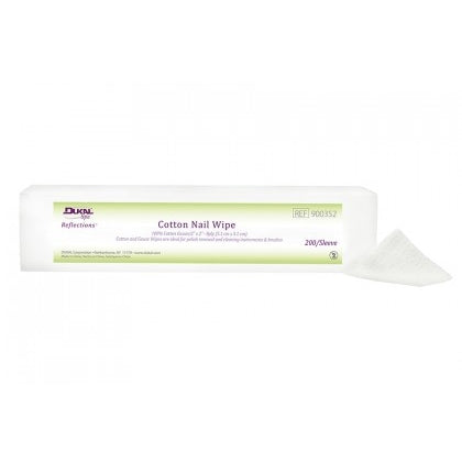 Lingettes en coton Dukal Reflections pour les ongles 5x5 cm 8 épaisseurs 200 lingettes #900352