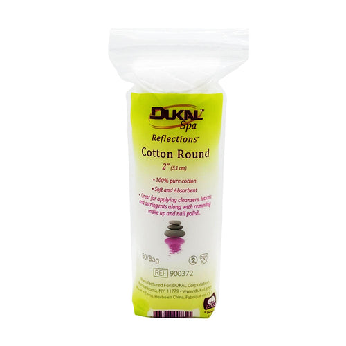 Dukal Reflections Tampons de coton ronds 5,1 cm (2 po) Paquet de 80. #900372