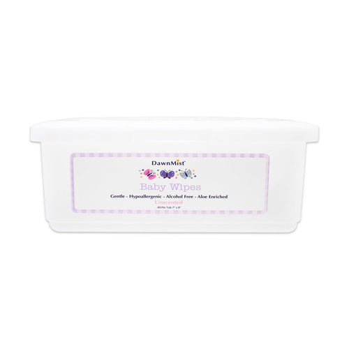 DawnMist Baby Wipes 7"x8" Unscented 40/tub BWU4296 01273