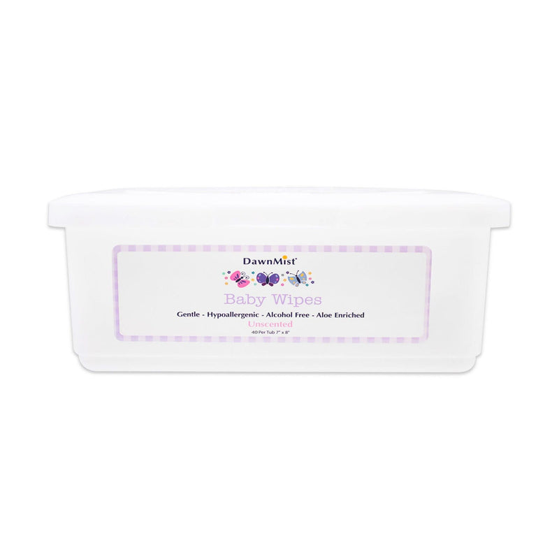 Lingettes bébé DawnMist 17,8 x 20,3 cm Non parfumées 40/boîte BWU4296 01273