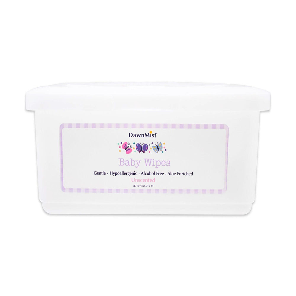 DawnMist Baby Wipes 7"x8" Unscented 80/tub BWU4340 01274