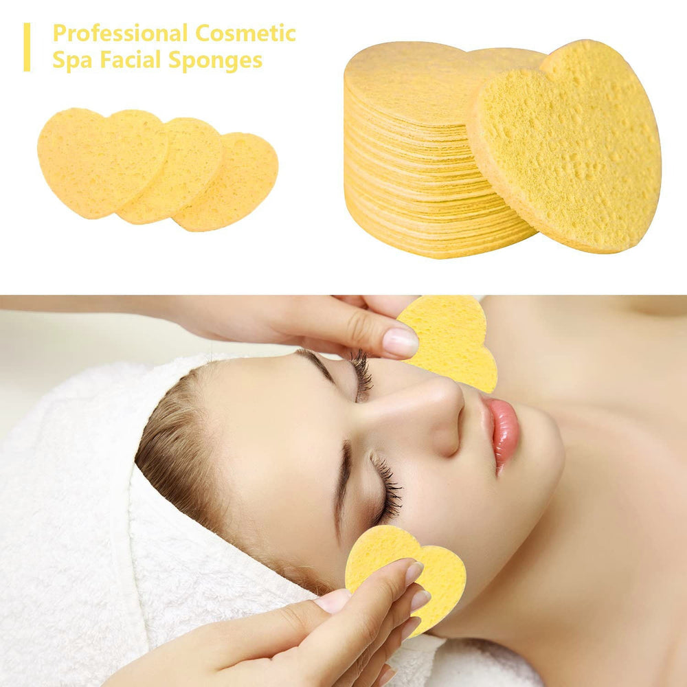 Éponge faciale compressée en forme de cœur 50 pièces 08087