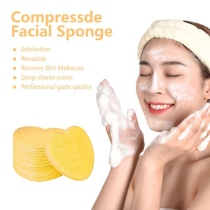 Éponge faciale compressée en forme de cœur 50 pièces 08087