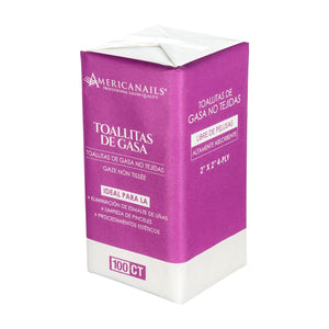 Americanails Lingettes en gaze non-tissée non pelucheuses 2"X2" 100 unités 78482