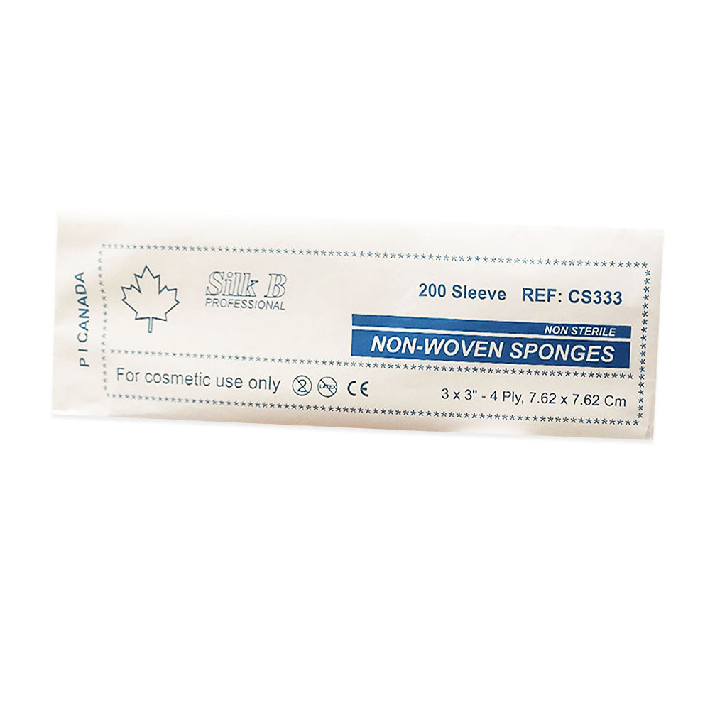 Éponges professionnelles non tissées 3"x3" 4 plis CS333 25929