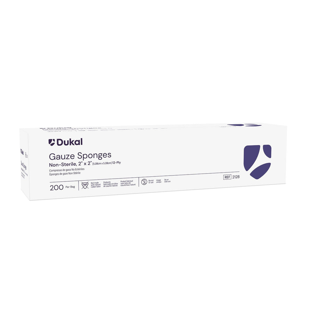 Dukal Compresses de gaze non stériles 5x5cm 12 épaisseurs 200 unités. #2128