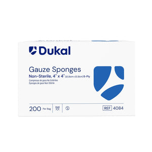Compresses de gaze non stériles Dukal 4"x4" 8 épaisseurs 200 unités. #4084