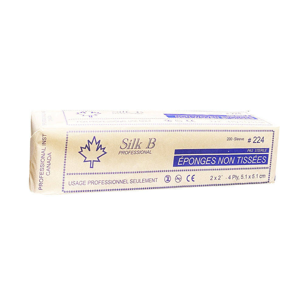 PI Compresses non tissées non stériles 5 x 5 cm 4 épaisseurs Paquet de 200 CS224