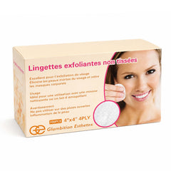 GE - Lingettes exfoliantes (non tissées) 100 unités 10x10cm 4 épaisseurs