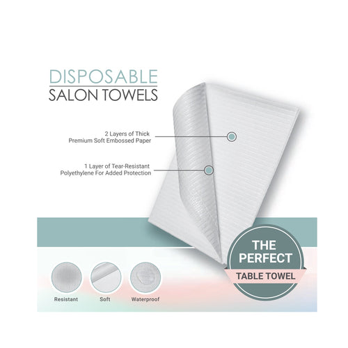 Americanails Serviettes de Salon Jetables Blanches 60 unités AMN1197W