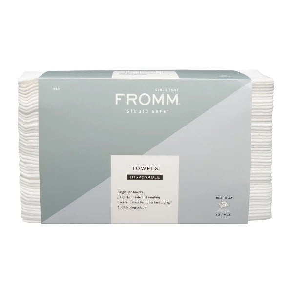 FROMM Disposable Towels White 16.5"x30" 50PK 12698/F6434