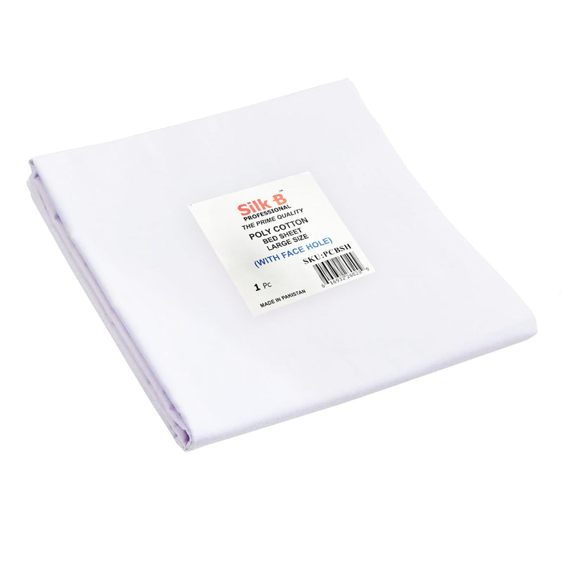 Drap de lit en polycoton Silk-B avec trou facial 52"x90" 26020