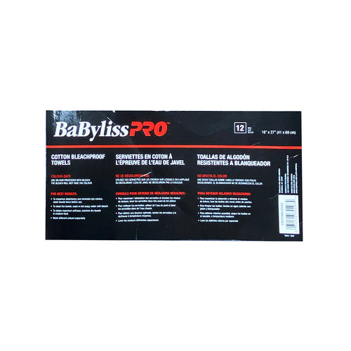 BaBylissPRO Serviettes en coton résistantes à l'eau de Javel Grises DZ BESTOWELCGYUCC