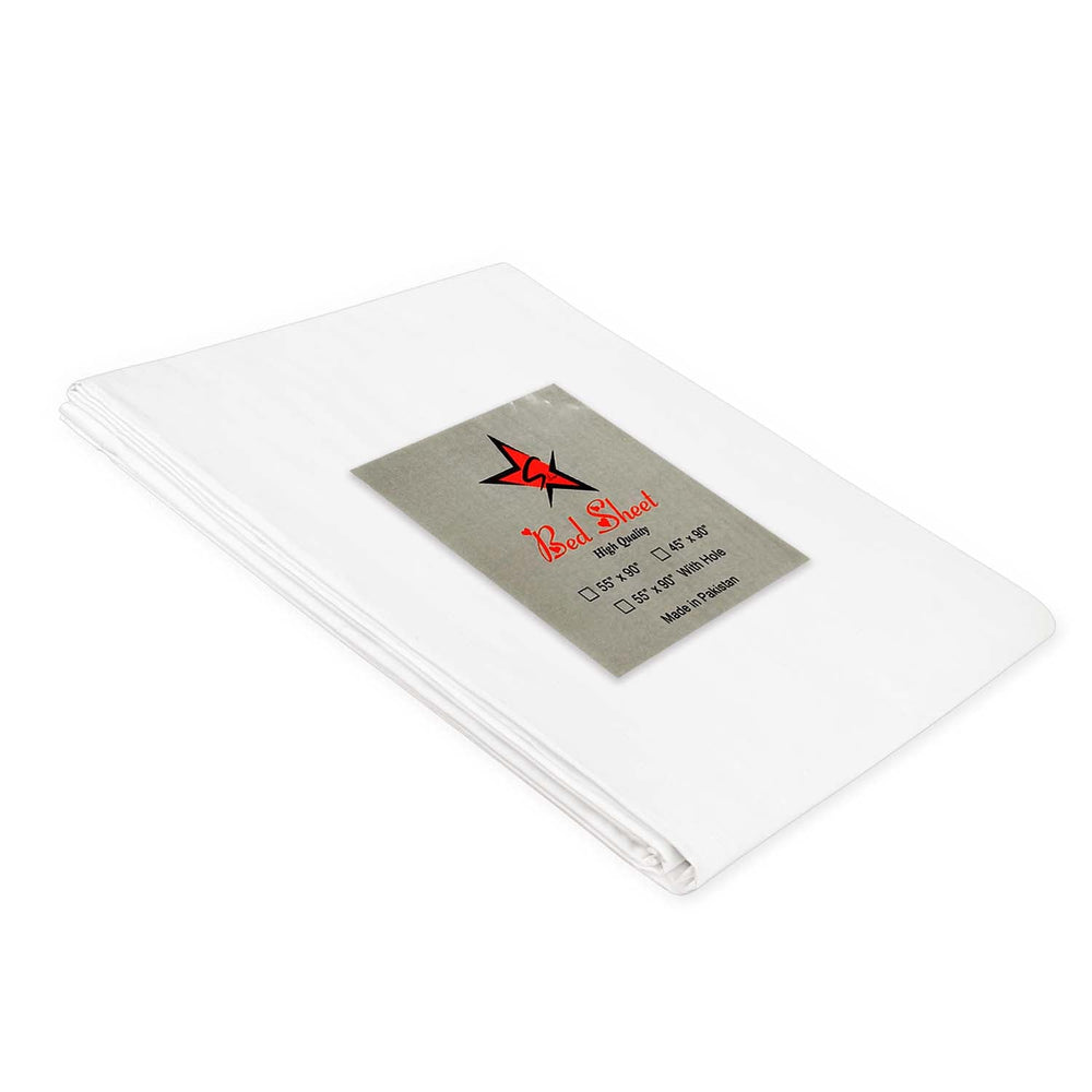 Drap de lit Silver Star Poly Coton 55"x90" avec trou 51230