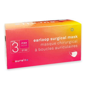 Masque chirurgical Aurelia Earloop Level 3 Rose 2132