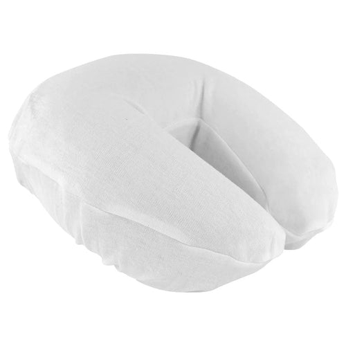 Housse ajustée en flanelle Dukal pour repose-tête, blanche, 25/sac 900548