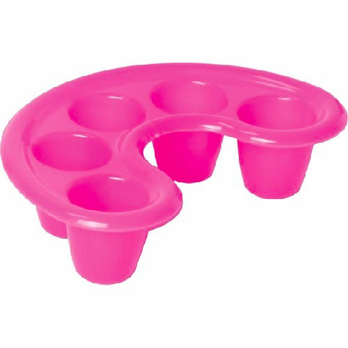 Bol de manucure 5 doigts en plastique souple - Rose vif MB310-HP
