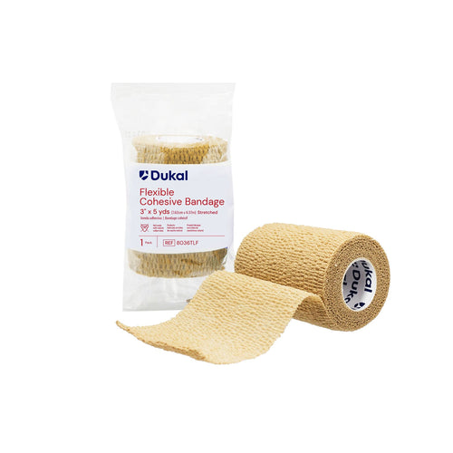 Dukal Bande cohésive souple beige 7,6 cm x 4,6 m 8036TLF 01419