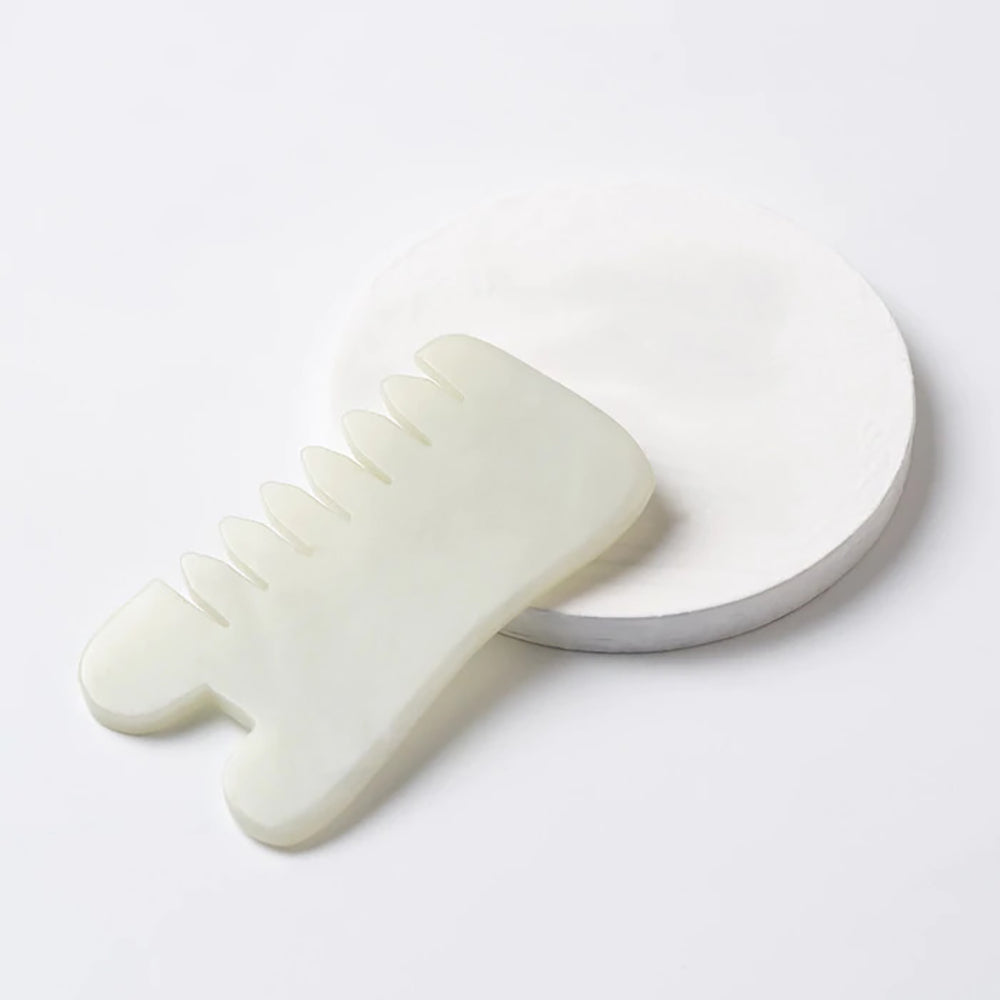 Zoe Ayla Outil Gua Sha en Jade à Bord Peigne RT393-JDGST/01745