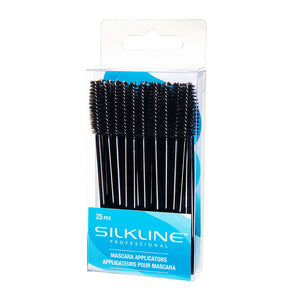 Silkline Applicateurs de Mascara 25 Pcs Noir Droit SLMASCAPPC
