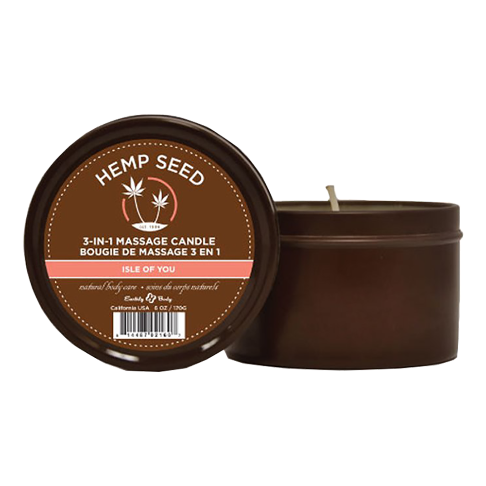 Bougie de massage 3-en-1 Earthly Body 6 oz - Isle Of You HSC052