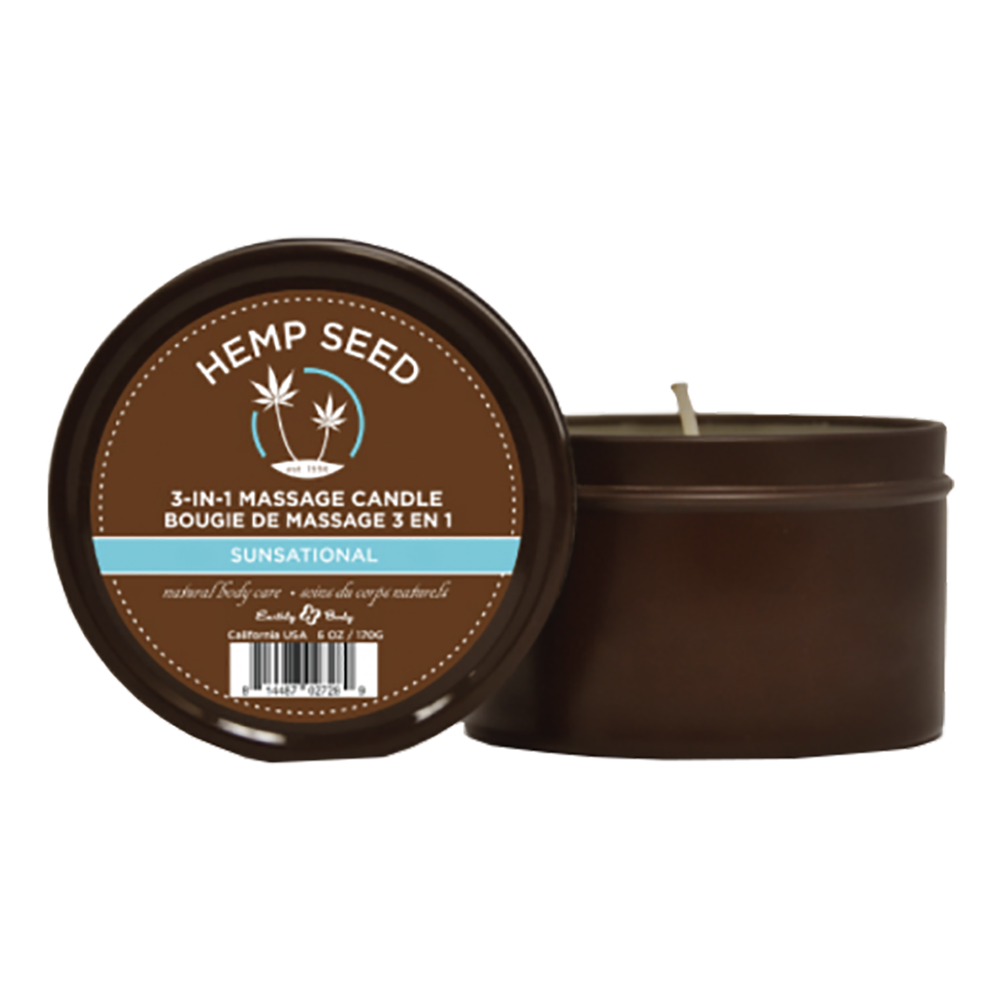 Bougie de massage 3-en-1 Earthly Body 6 oz - Sunsational HSC046