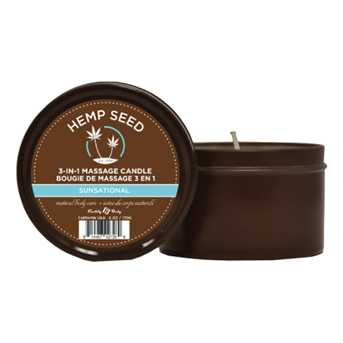 Bougie de massage 3-en-1 Earthly Body 6 oz - Sunsational HSC046