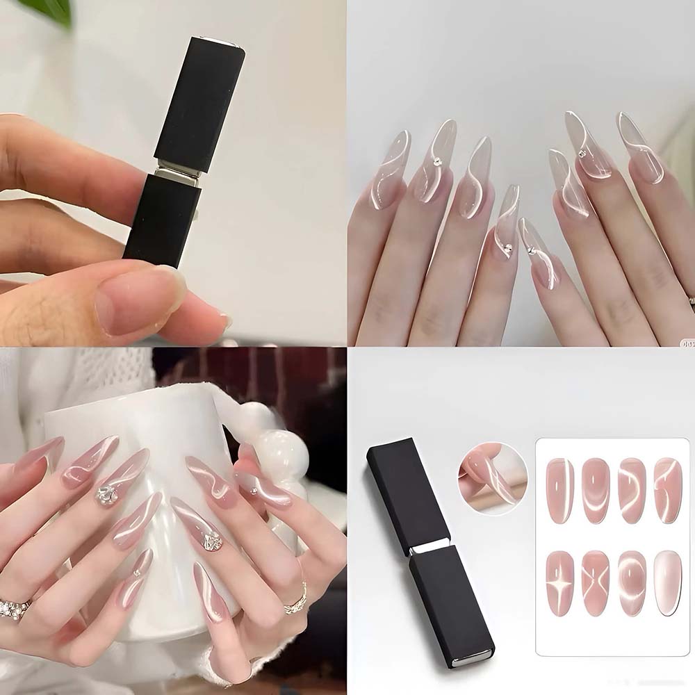 Outil Magnétique pour Ongles Œil de Chat à Double Embout Ruban 03103