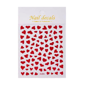 3D Love Heart Nail Art Sticker Self-Adhesive 07391