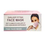 Masque jetable à boucles d'oreilles Berkeley, 50 pièces, rose FM101-PI