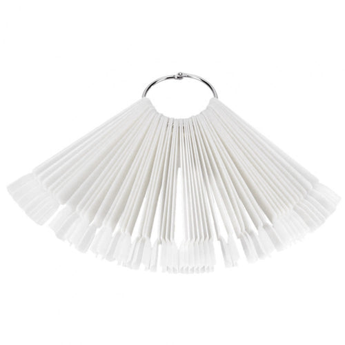 Nuancier Fan 50 pcs Embouts pour Affichage d'ongles - French White PD108FW