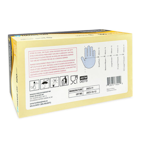 Hands On Blackshield Nitrile Black Gloves Medium 120BLK73222