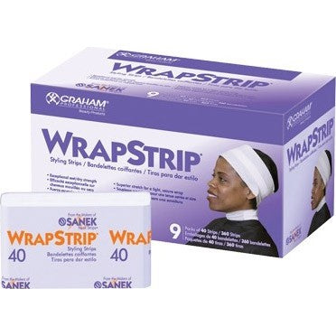 Bandes de coiffage Graham WrapStrip Blanches 2,5"x17" 360 bandes 13843