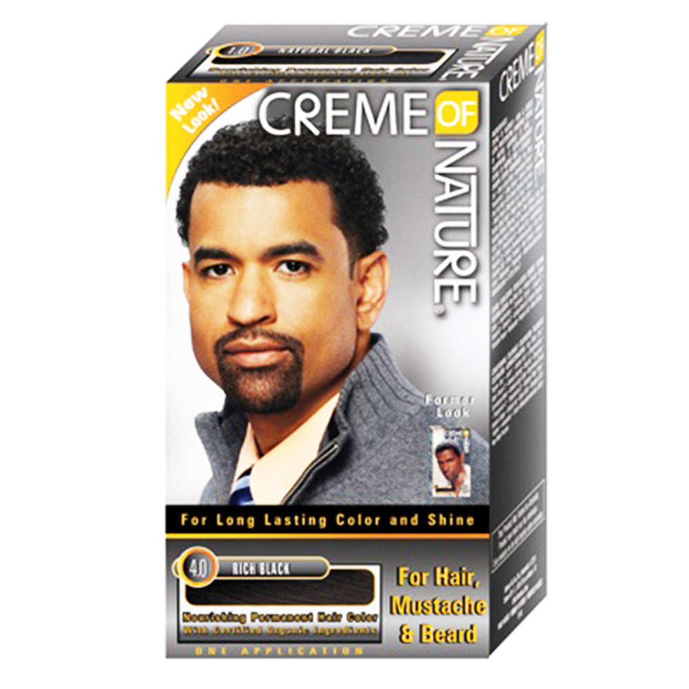 Crème De Nature Teinture Cheveux, Moustache et Barbe 4.0 Noir Intense Bk18013