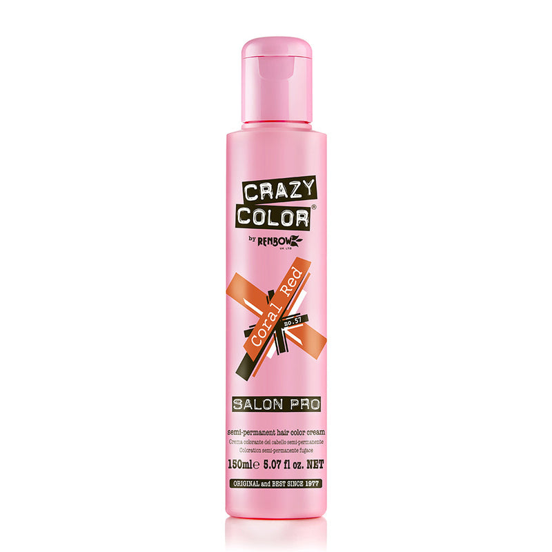 Crazy Color Crème Colorante Cheveux 57 Rouge Corail 150ml 003514