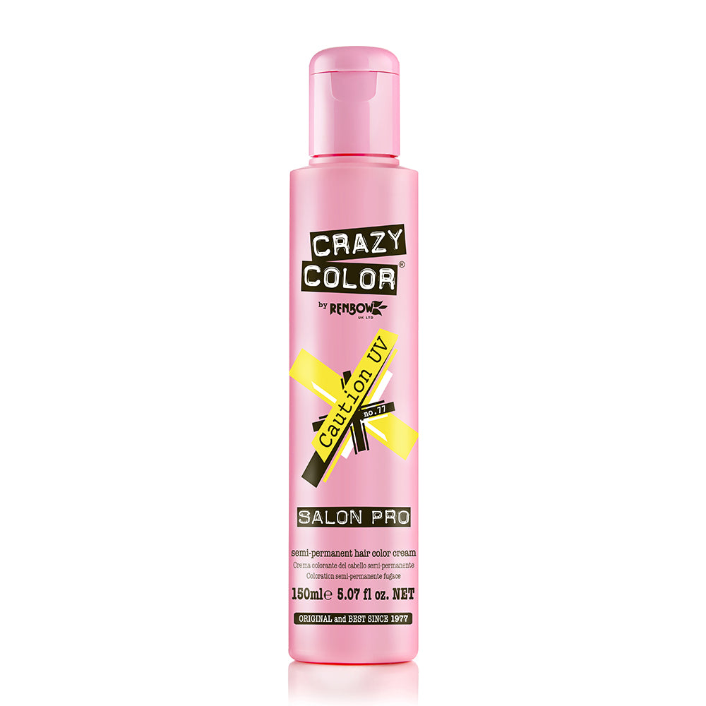 Crème colorante Crazy Color pour cheveux 77 Caution UV 150 ml 003533