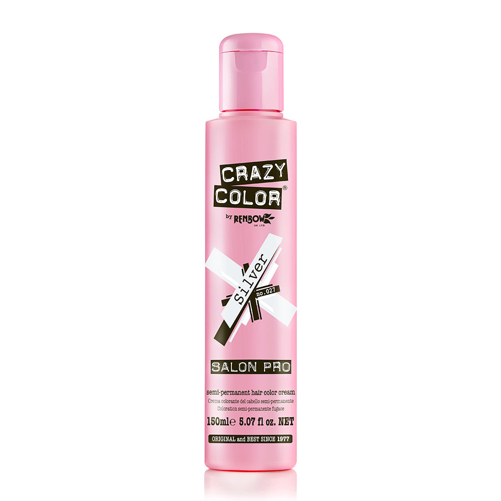 Crème Colorante Capillaire Crazy Color 027 Argent 150ml 003536