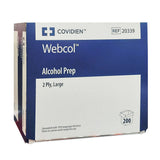 Covidien Webcol Tampons imbibés d'alcool grands 2 épaisseurs Z20339