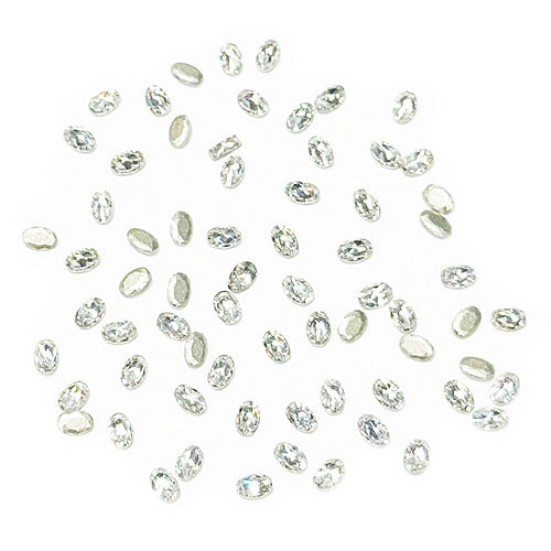 Mini Rhombic Diamonds Nails Gemstones 100pcs 20781