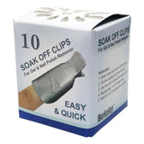 Berkeley Soak-Off Clips Argent 10 pces NW210-SV