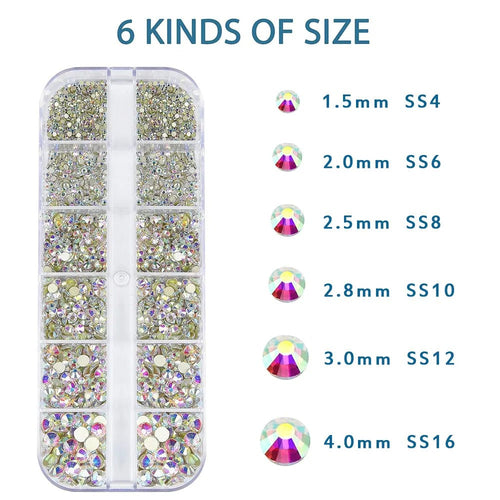 Crystal Diamond Gems Nail Rhinestones Mixed 22210