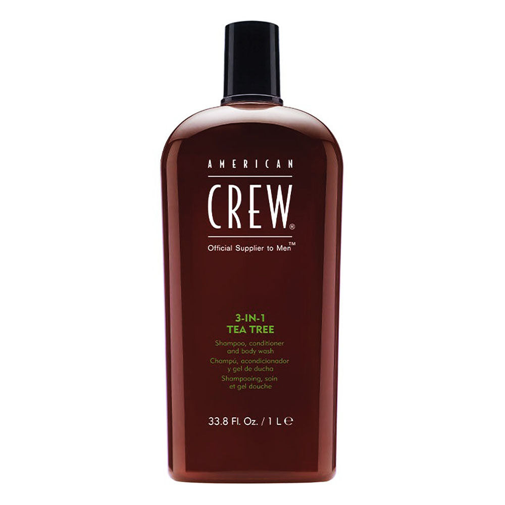 American Crew 3-EN-1 Shampoing Arbre à Thé 1L/33.8 oz 22306