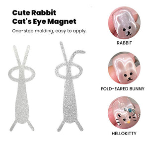 Cute Rabbit Shaped Cat Eye Magnet Set 24050