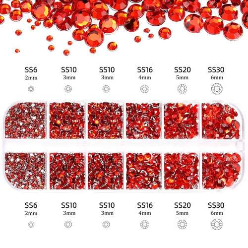 Clear Crystal Diamond Gems Nail Rhinestones Mixed 24512
