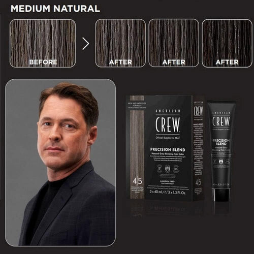 American Crew Precision Blend 4/5 MED Natural 40ml 3PK 24834